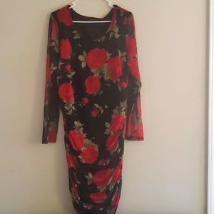 Red/Black Floral Dress 2XL